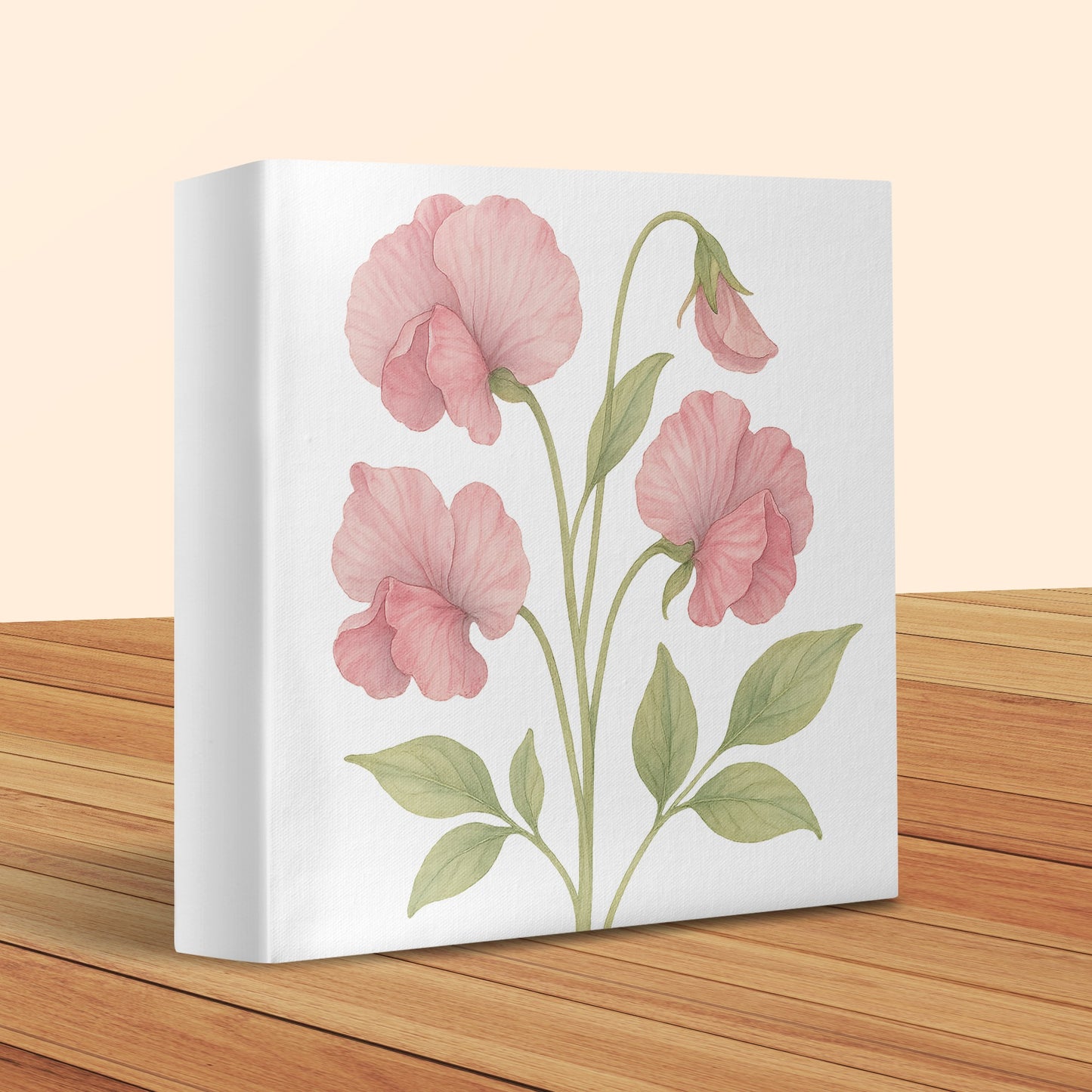 Delicate Floral Design on Canvas Art product