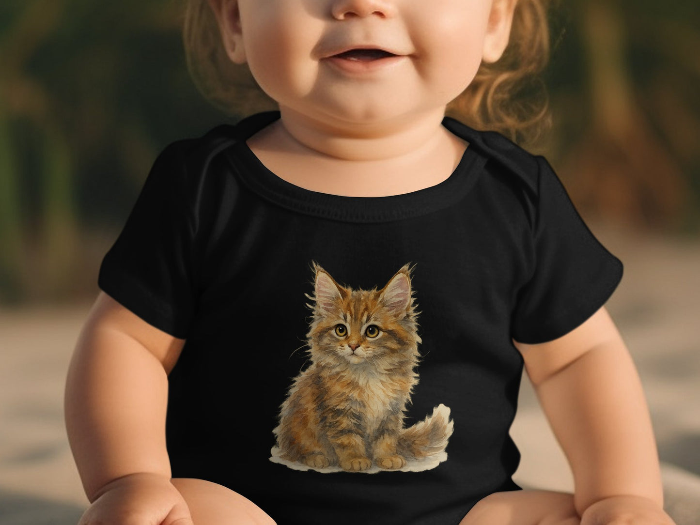 Cute Kitten Design Baby Bodysuit for Animal Lover product type