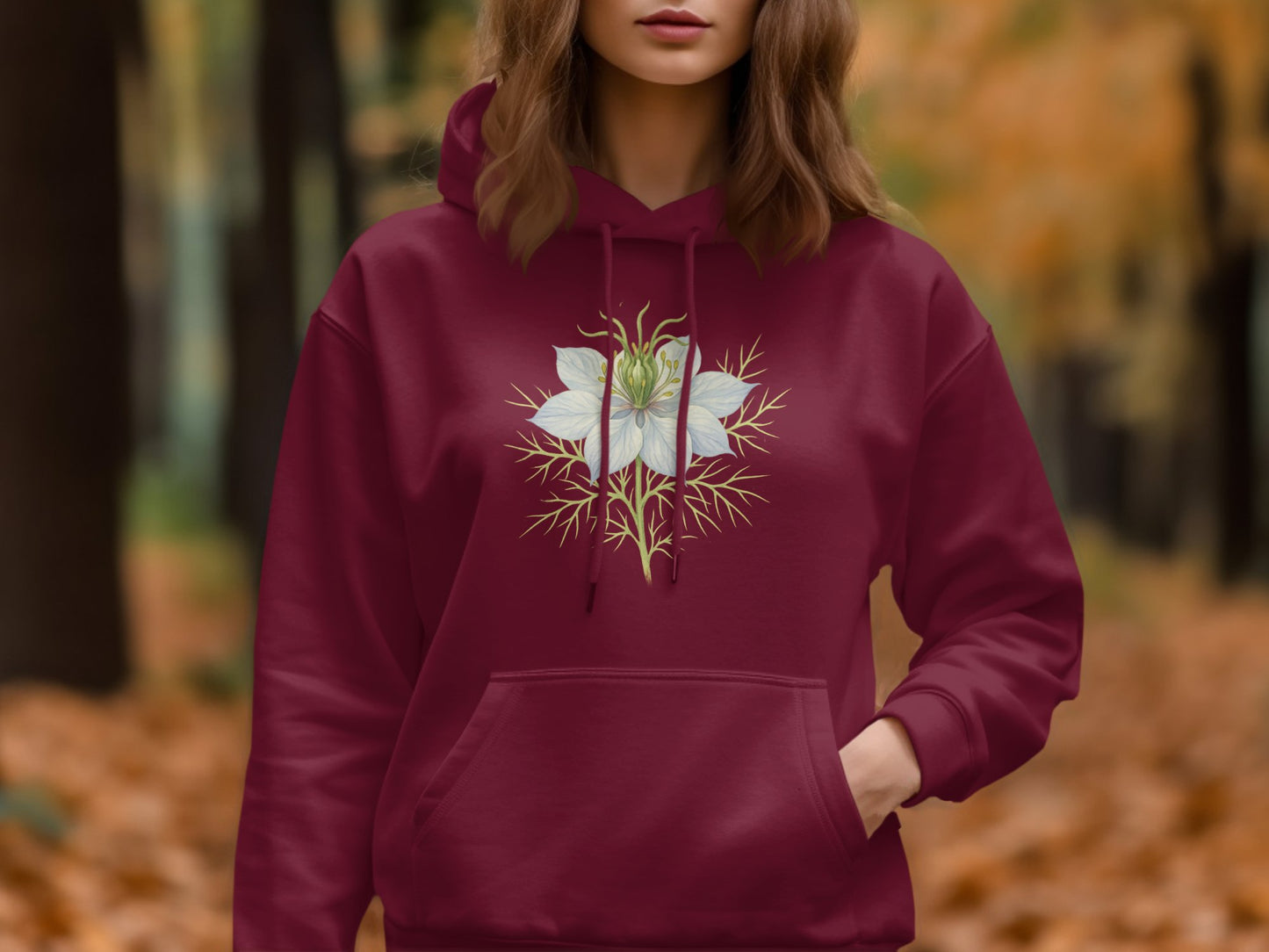 Beautiful Floral Design Hoodie Autumn Fashion product type