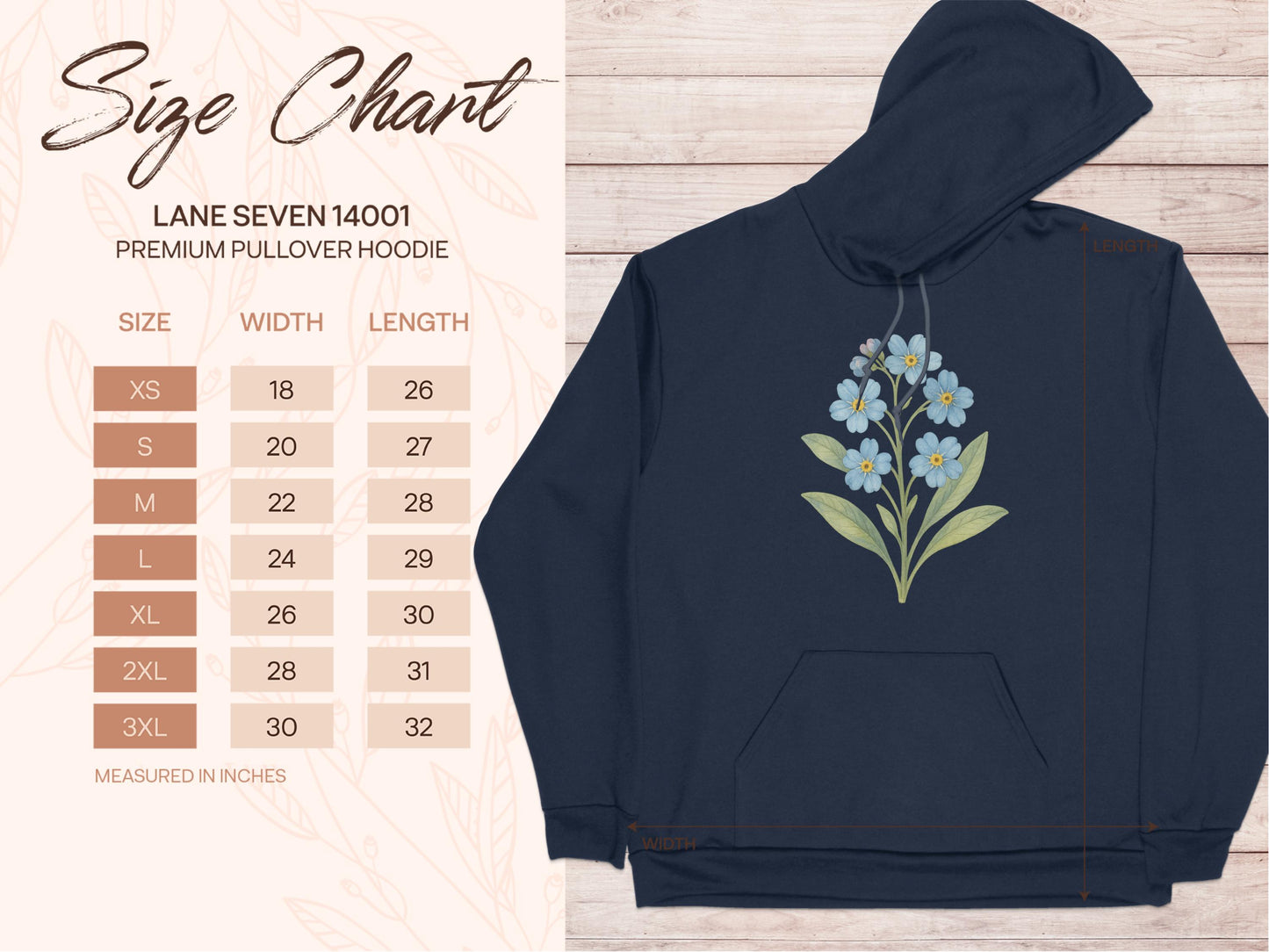 Premium Pullover Hoodie Premium Floral Design product