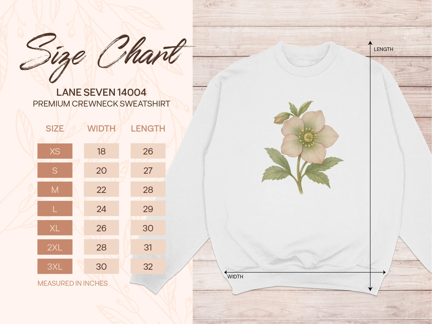 Floral Graphic Lane Seven 14004 Premium Crewneck Sweatshirt product