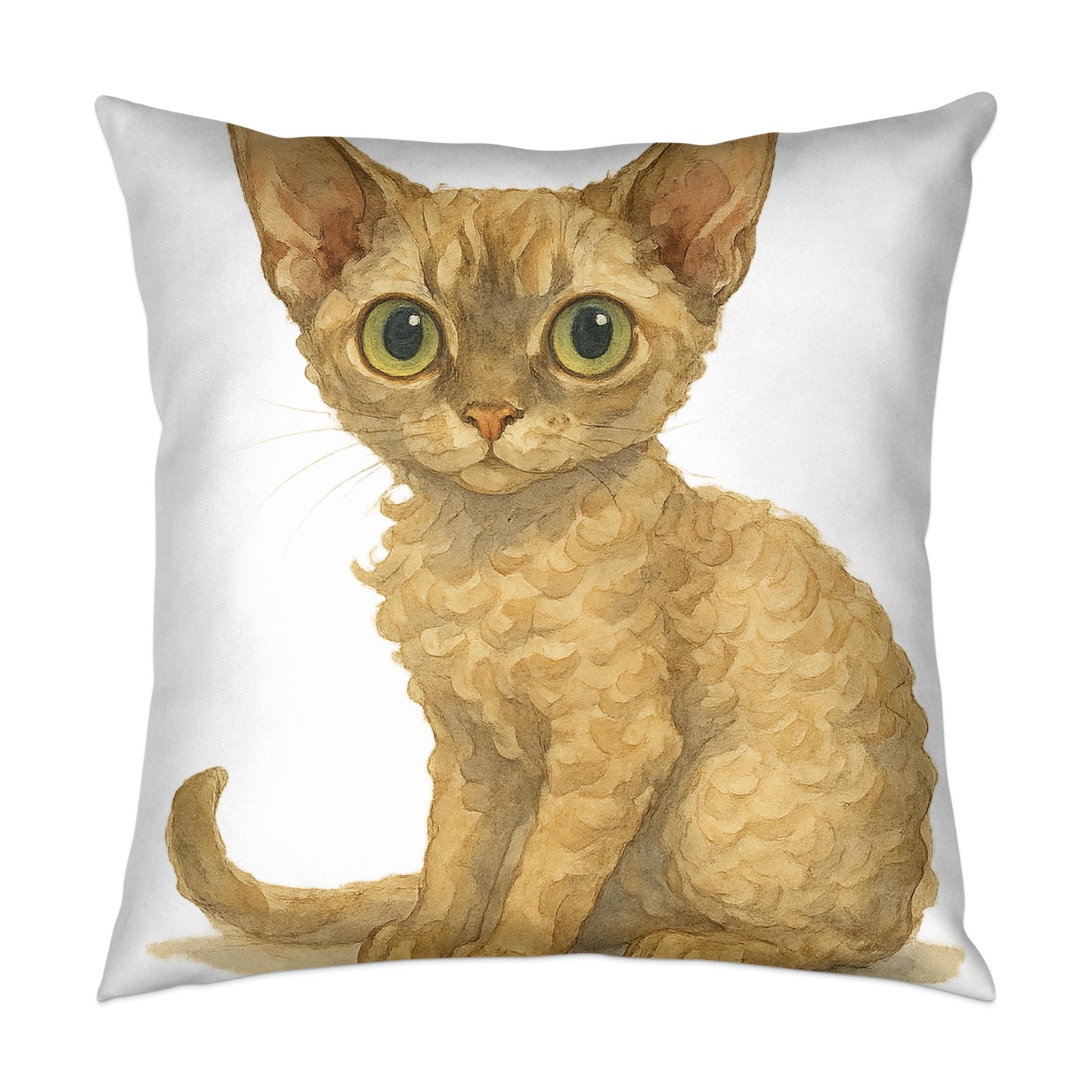 Cute Wide-Eyed Cat Design Throw Pillow product