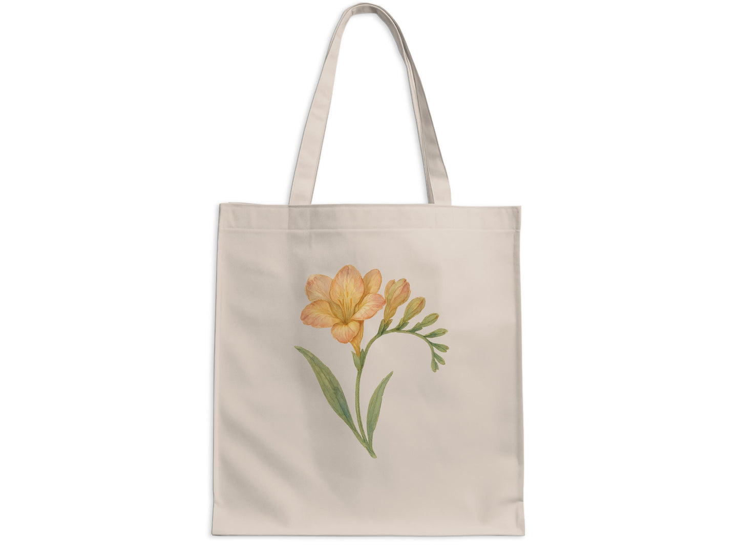 Beautiful Floral Printed Beige Tote Bag product type