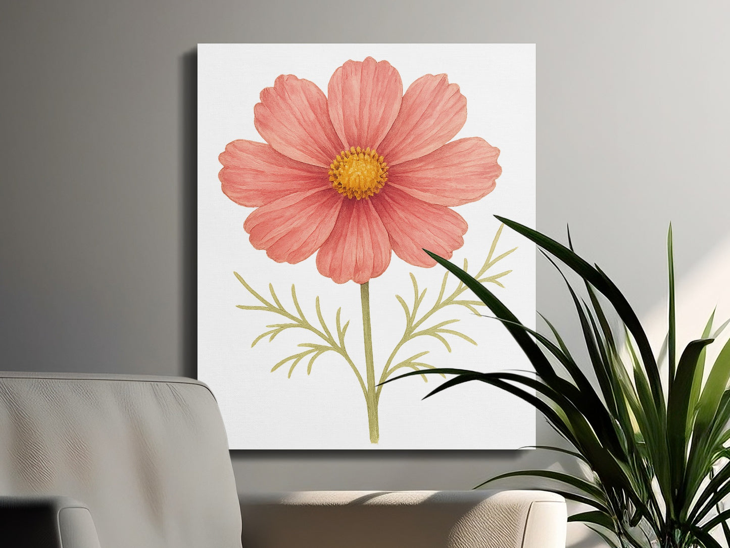 Beautiful Pink Flower Canvas Wall Art product