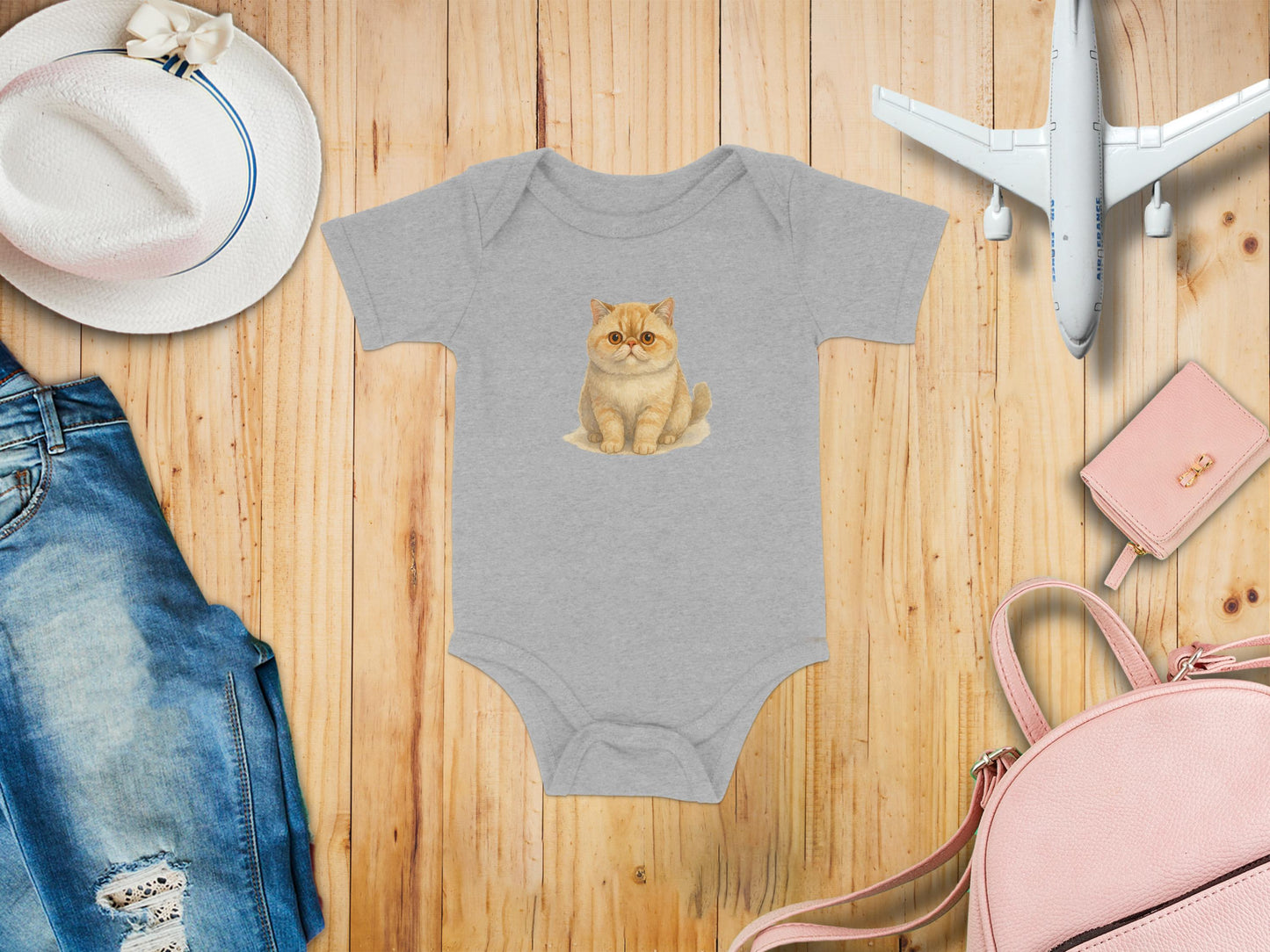 Cute Kitten Graphic Print Kids Short Sleeve Bodysuit product type