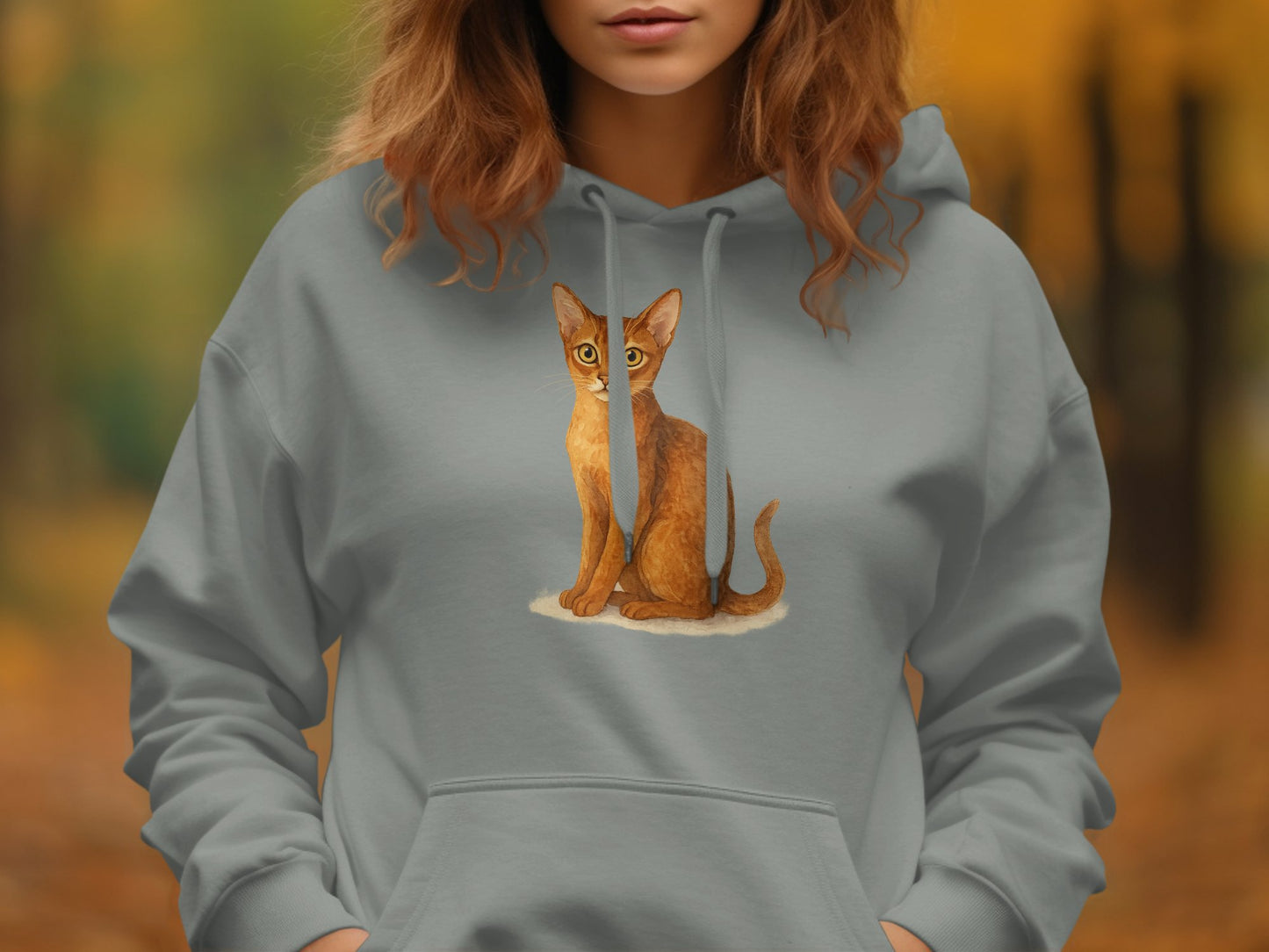 Cute Cat Print Hoodie for Cozy and Stylish Look product