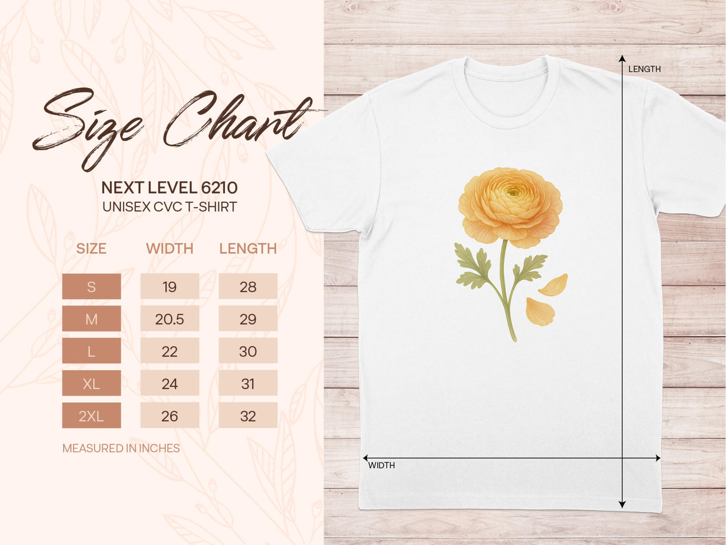 Beautiful Yellow Flower Print Next Level Unisex CVC T-Shirt product