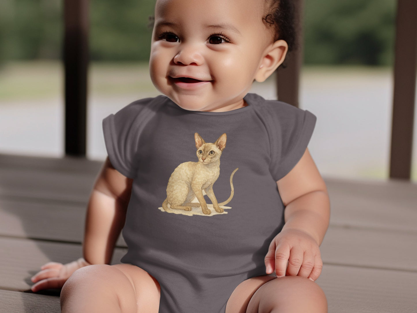 Cute Baby Onesie with Adorable Cat Design product type