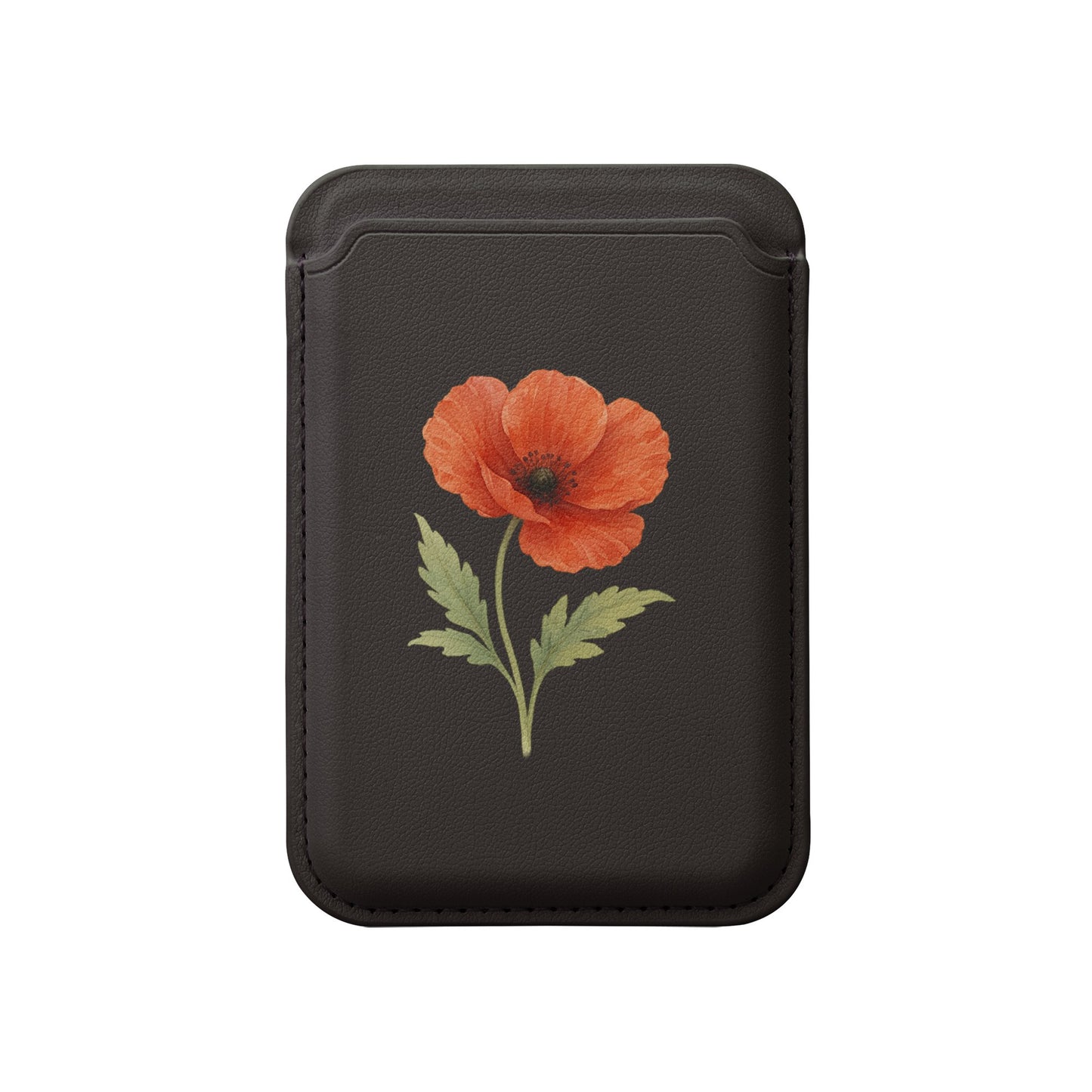 Elegant Floral Design Red Poppy Wallet Card Holder product type