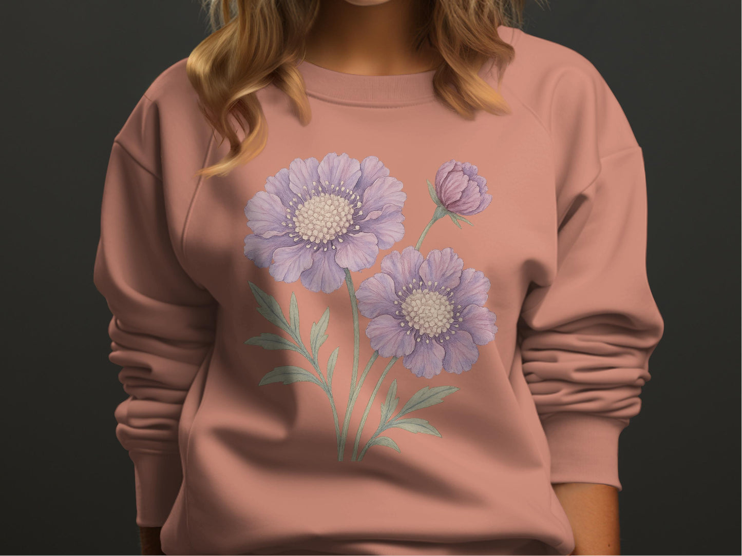 Floral Design Graphic Pink Sweatshirt product type