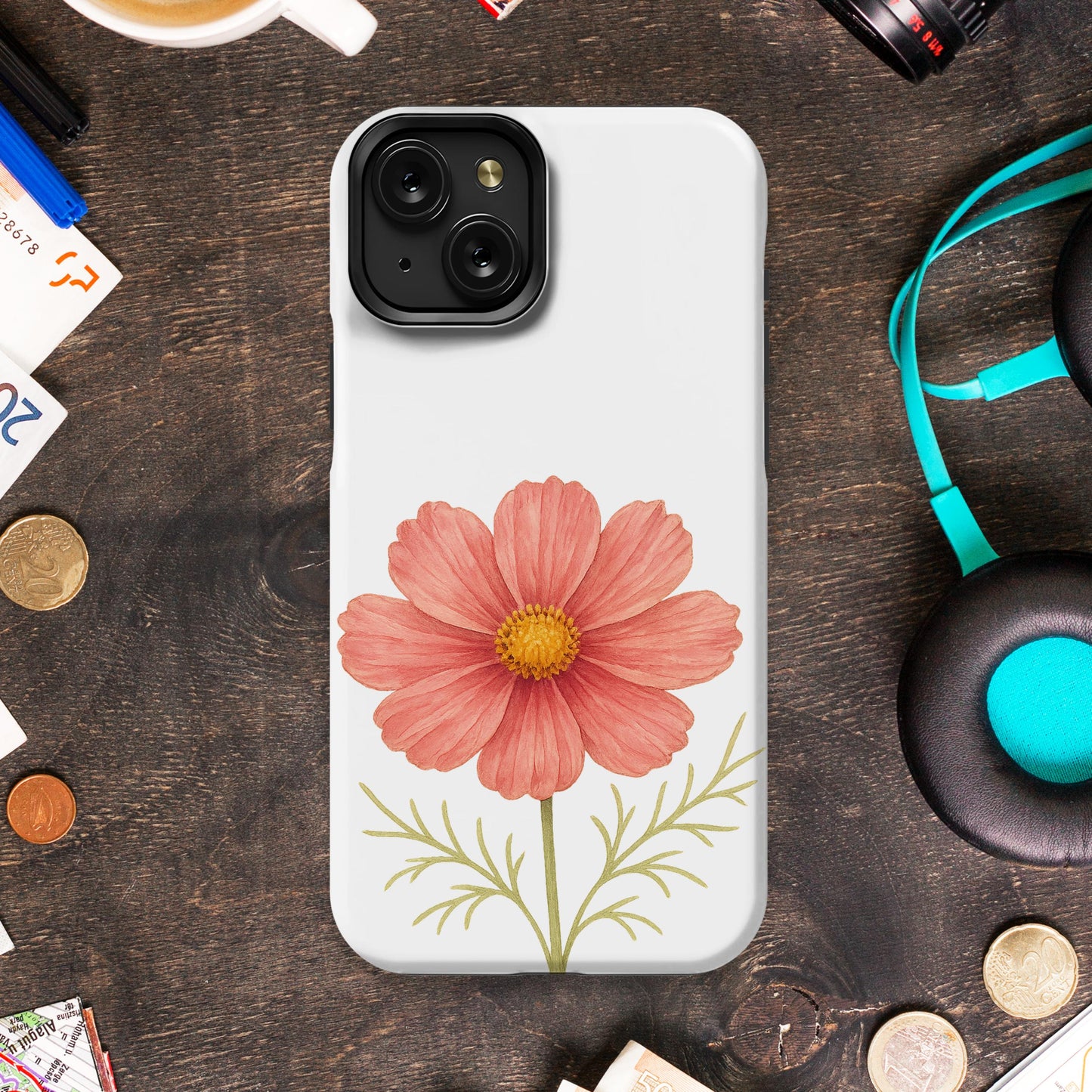 Beautiful Pink Flower Design Phone Case product type