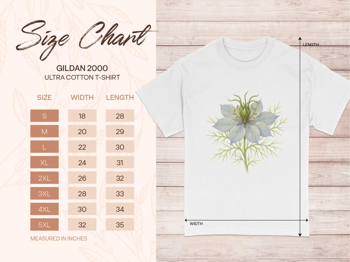White T-Shirt with Beautiful Floral Design product type