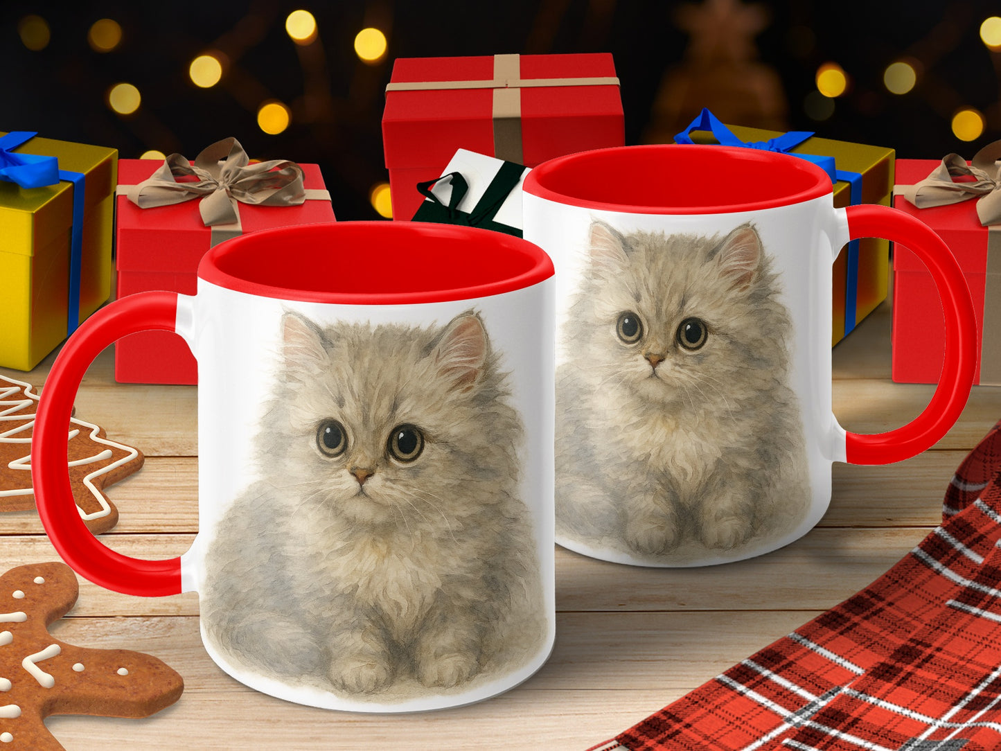 Cute Fluffy Kitten Design Decorative Mug product