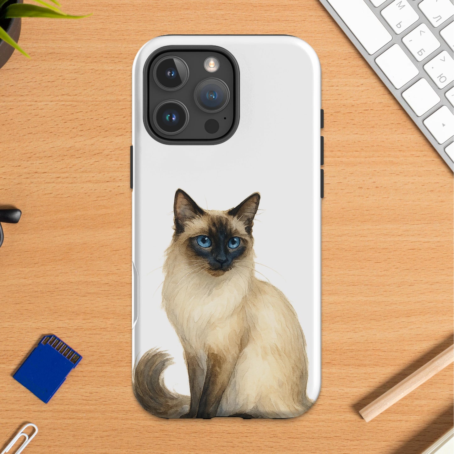 Siamese Cat Design Phone Case product