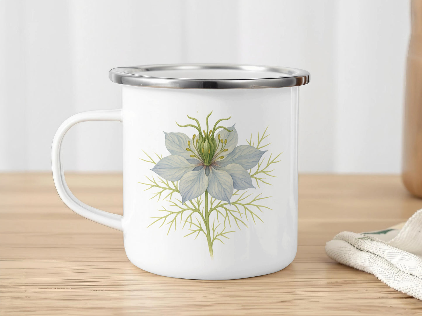 Beautiful Floral Design White Mug product