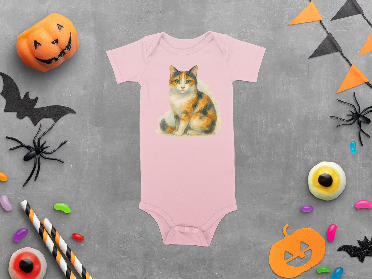 Cute Halloween Cat Prints Onesie Baby Clothing product