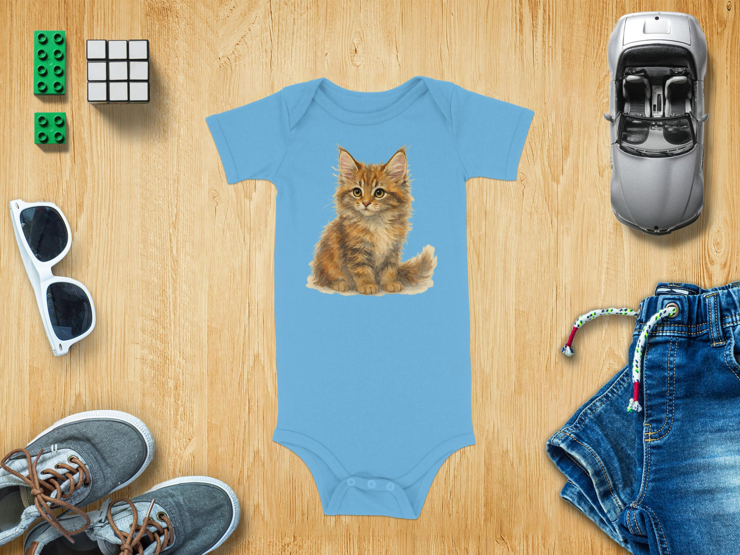 Adorable Kitten Design Baby Onesie Cute Baby product