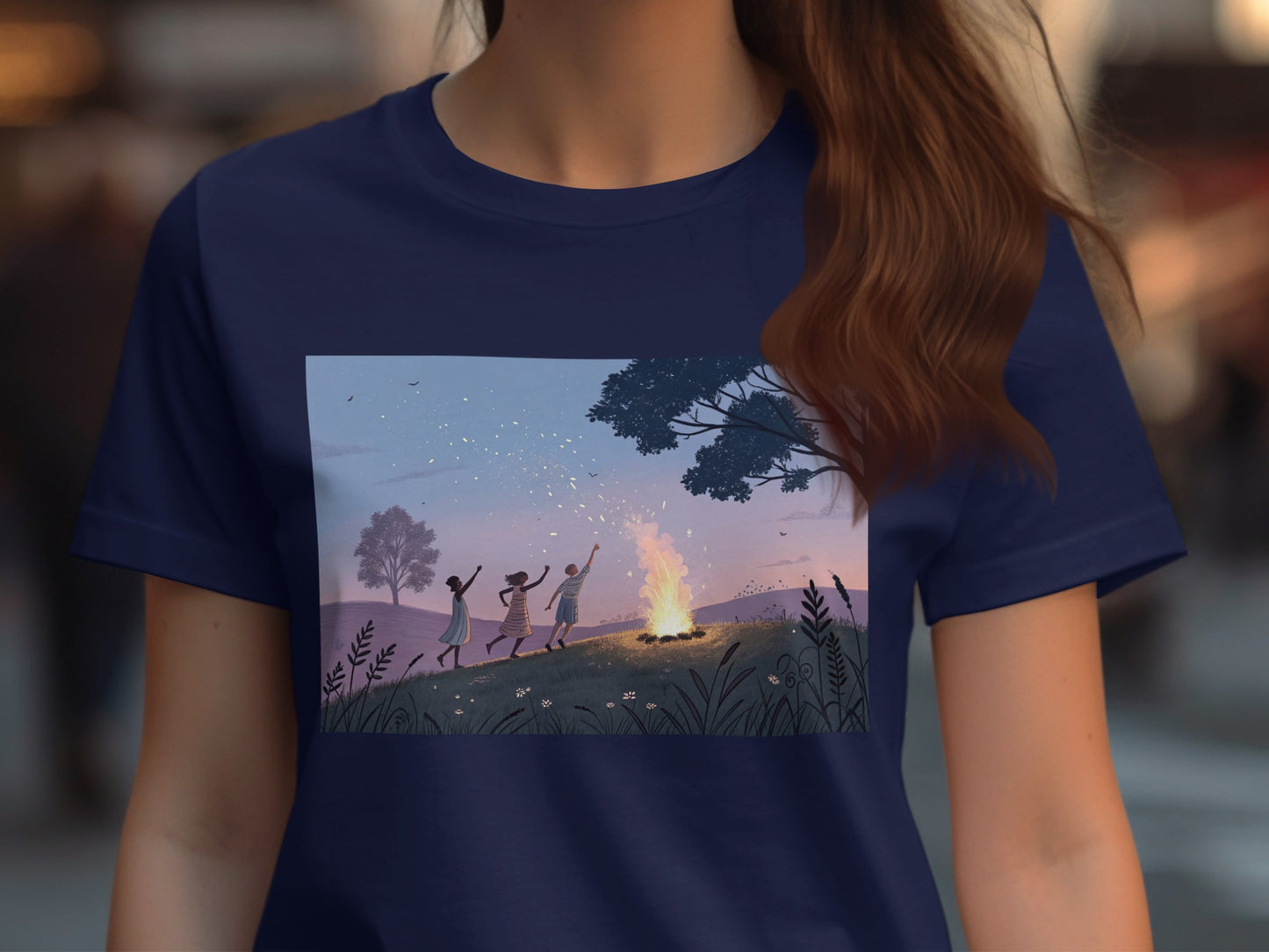 Campfire Gathering Art T-Shirt product