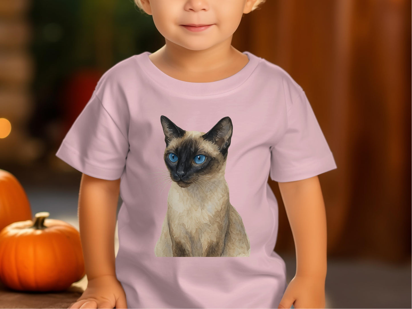 Adorable Blue Eyed Cat Print Toddler T-Shirt product