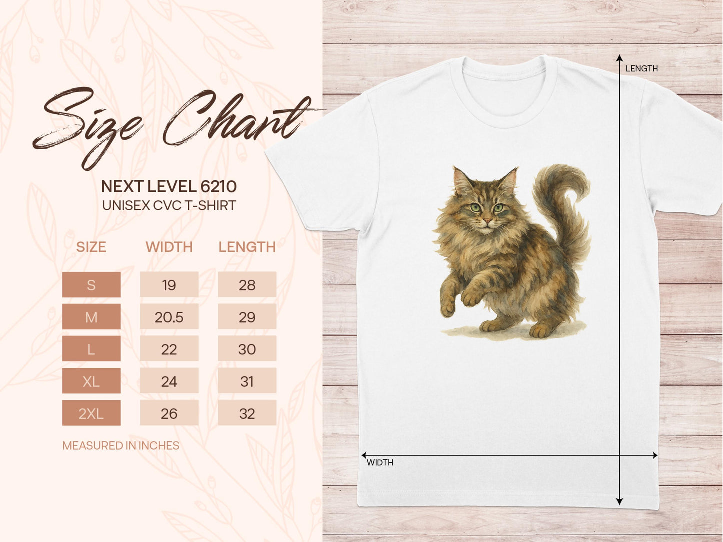 Adorable Fluffy Cat Graphic Next Level 6210 Tshirt product