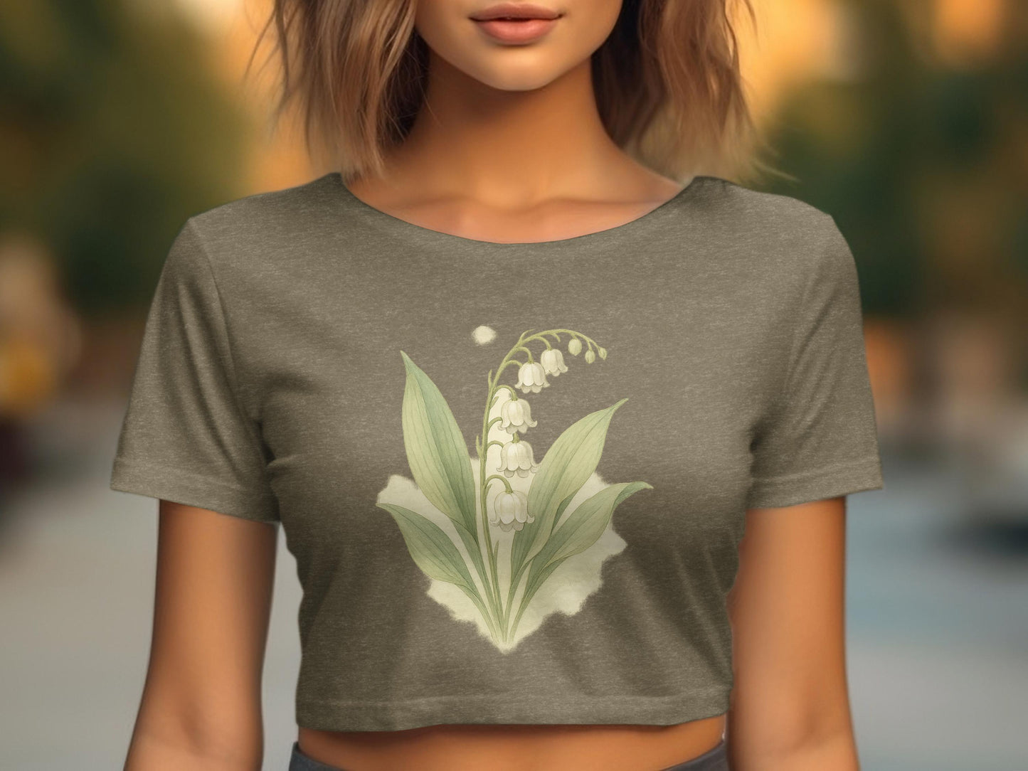 Elegant Lily of the Valley Graphic Crop Top product