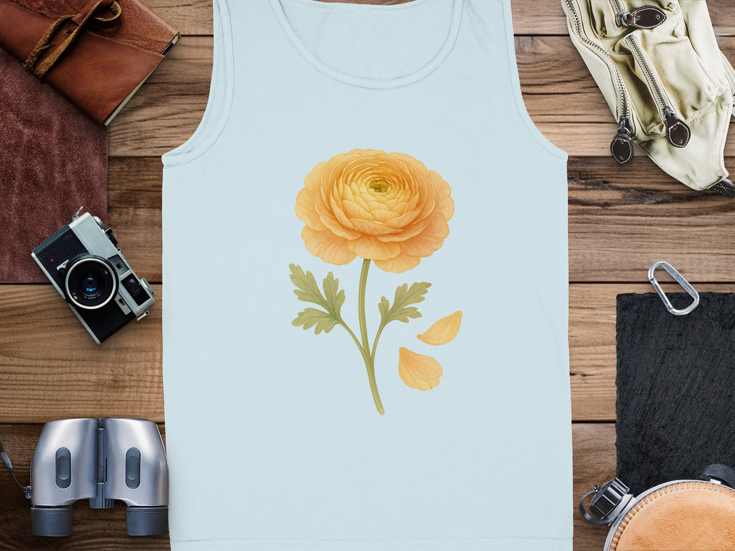 Vibrant Yellow Flower Design Sleeveless Shirt product