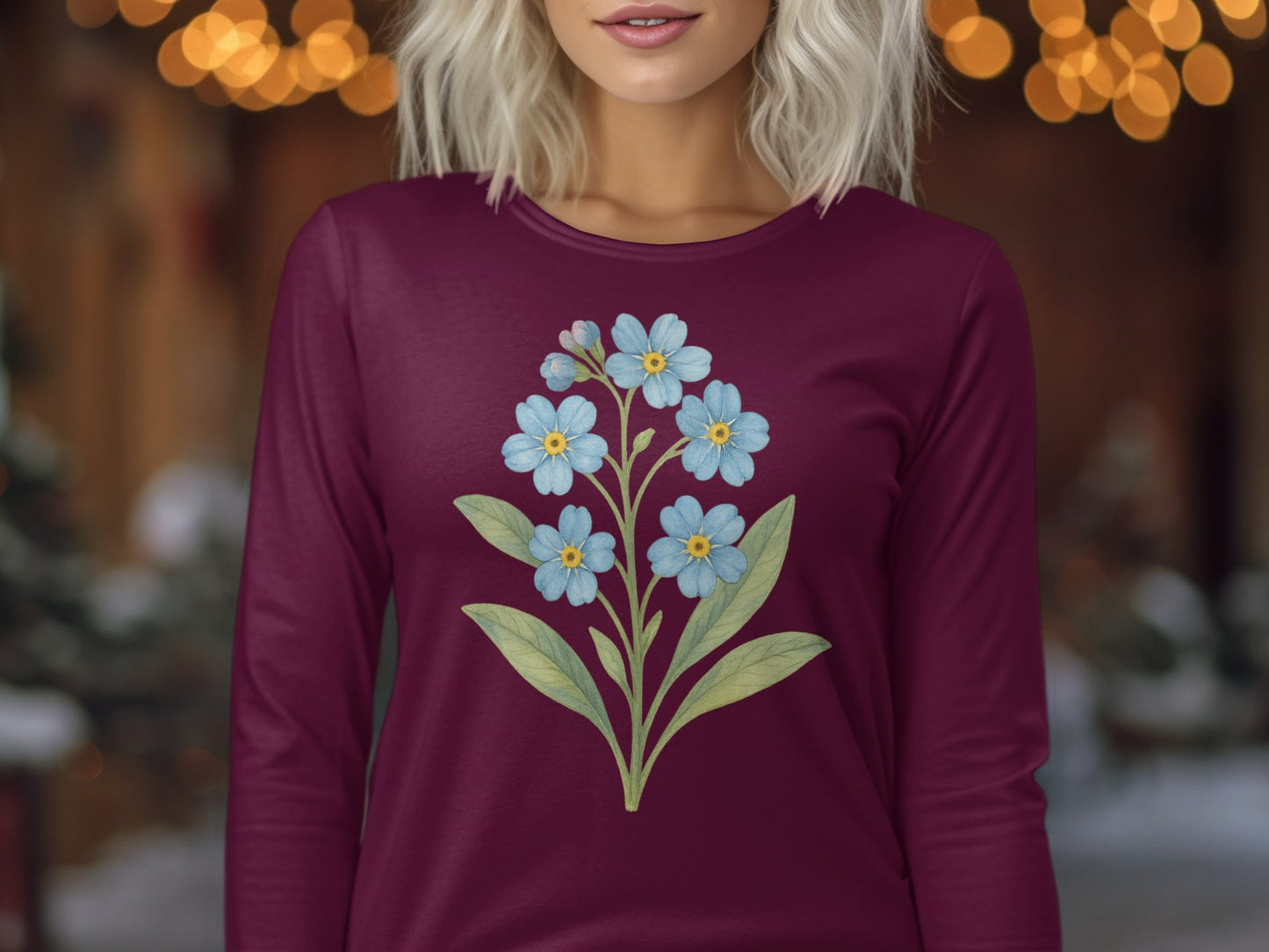 Beautiful Long Sleeve with Blue Floral Design product