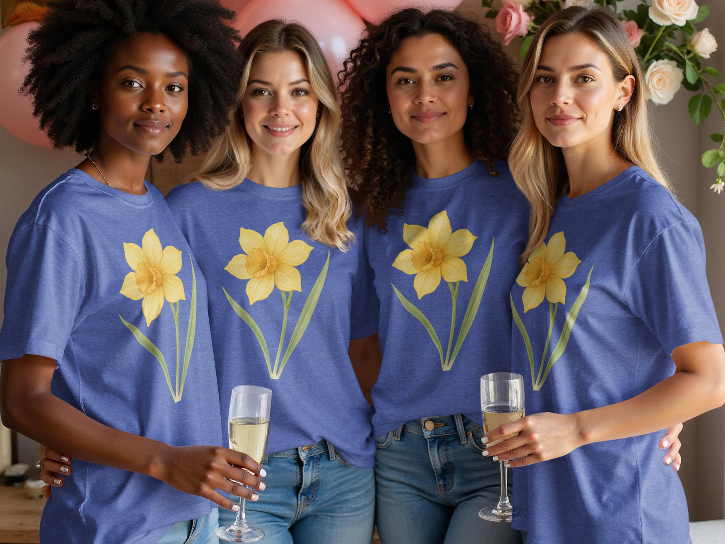 Daffodil Flower Graphic Womens Custom T-Shirt product
