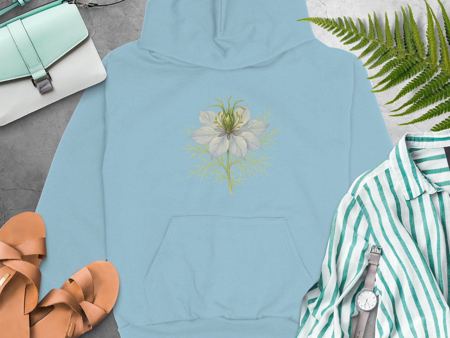 Floral Graphic Hoodie Comfortable Casual Wear product