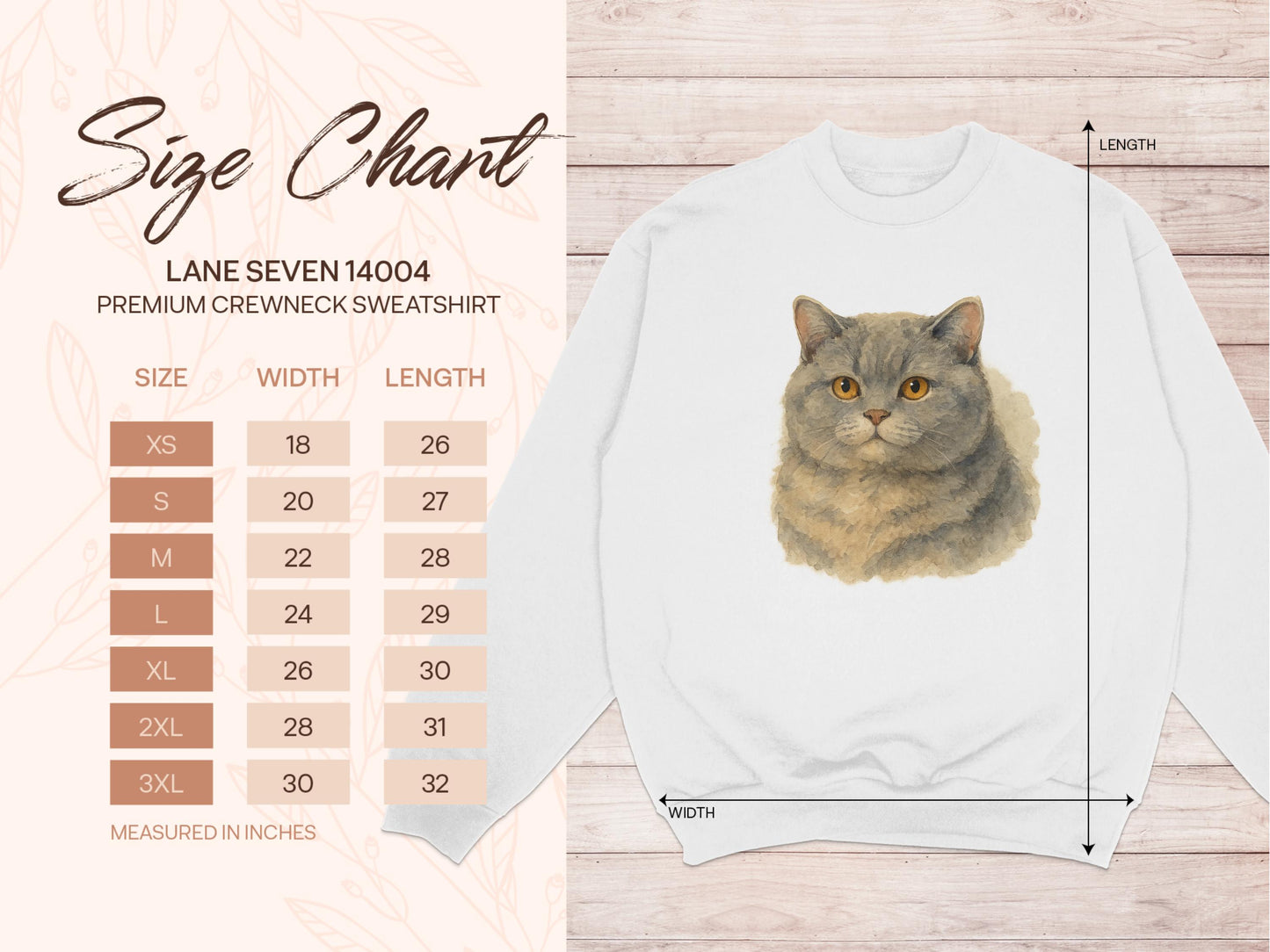 Premium Crewneck Sweatshirt with Cute Cat Design product type