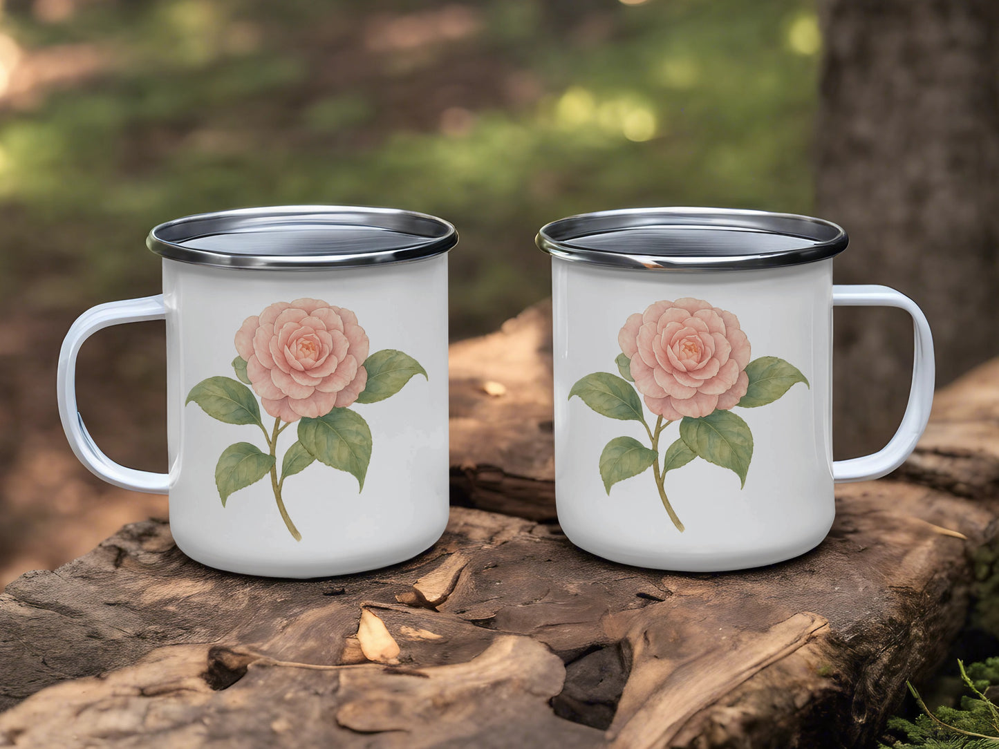 Vintage Style Rose Design Outdoor Camping Mug product type