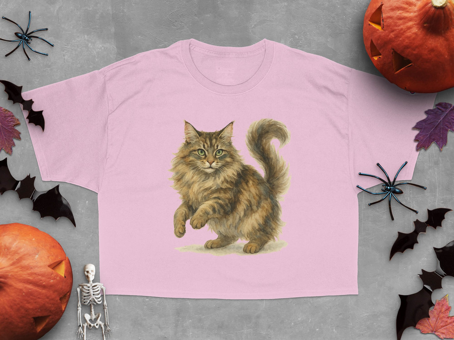 Cute Fluffy Cat Halloween Themed T-shirt product