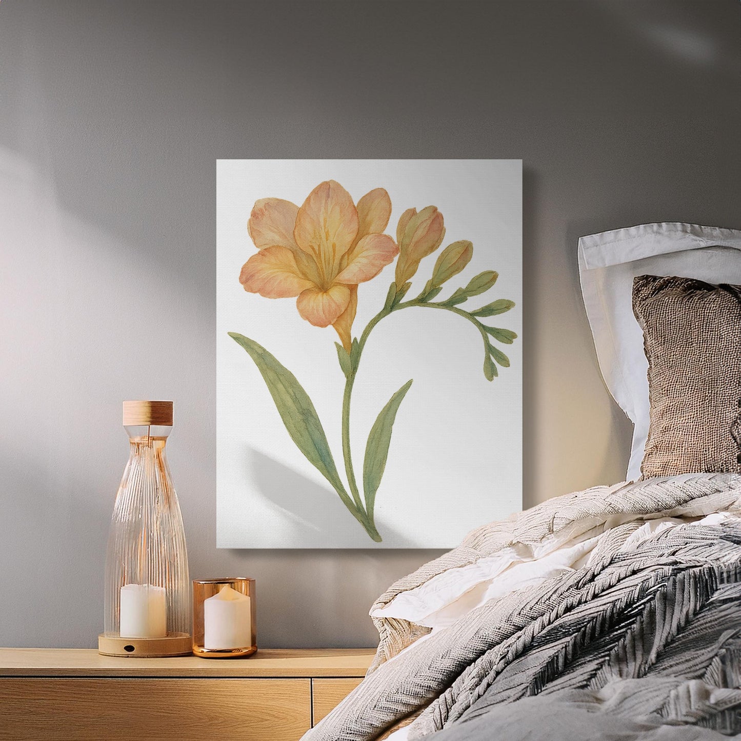 Beautiful Yellow Flower Canvas Art Print product type