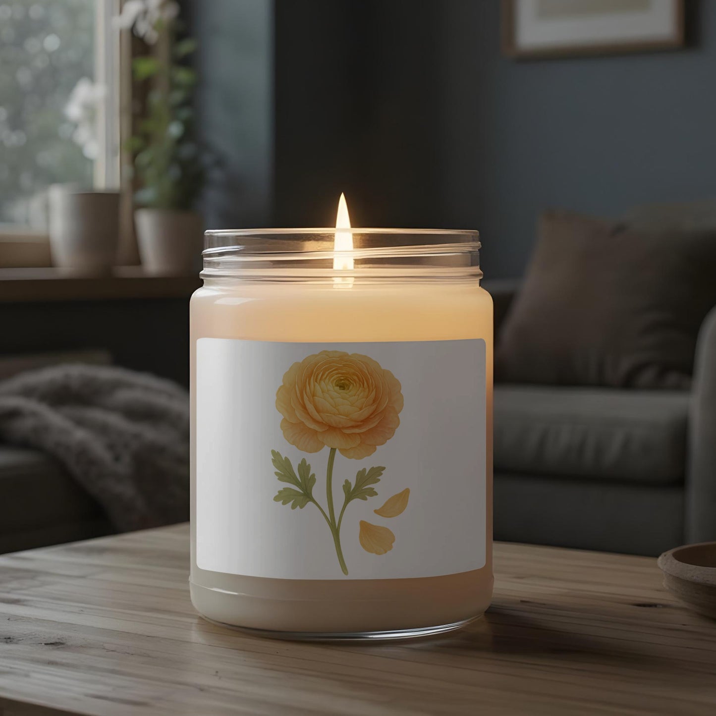 Aromatic Floral Design Yellow Rose Candle product