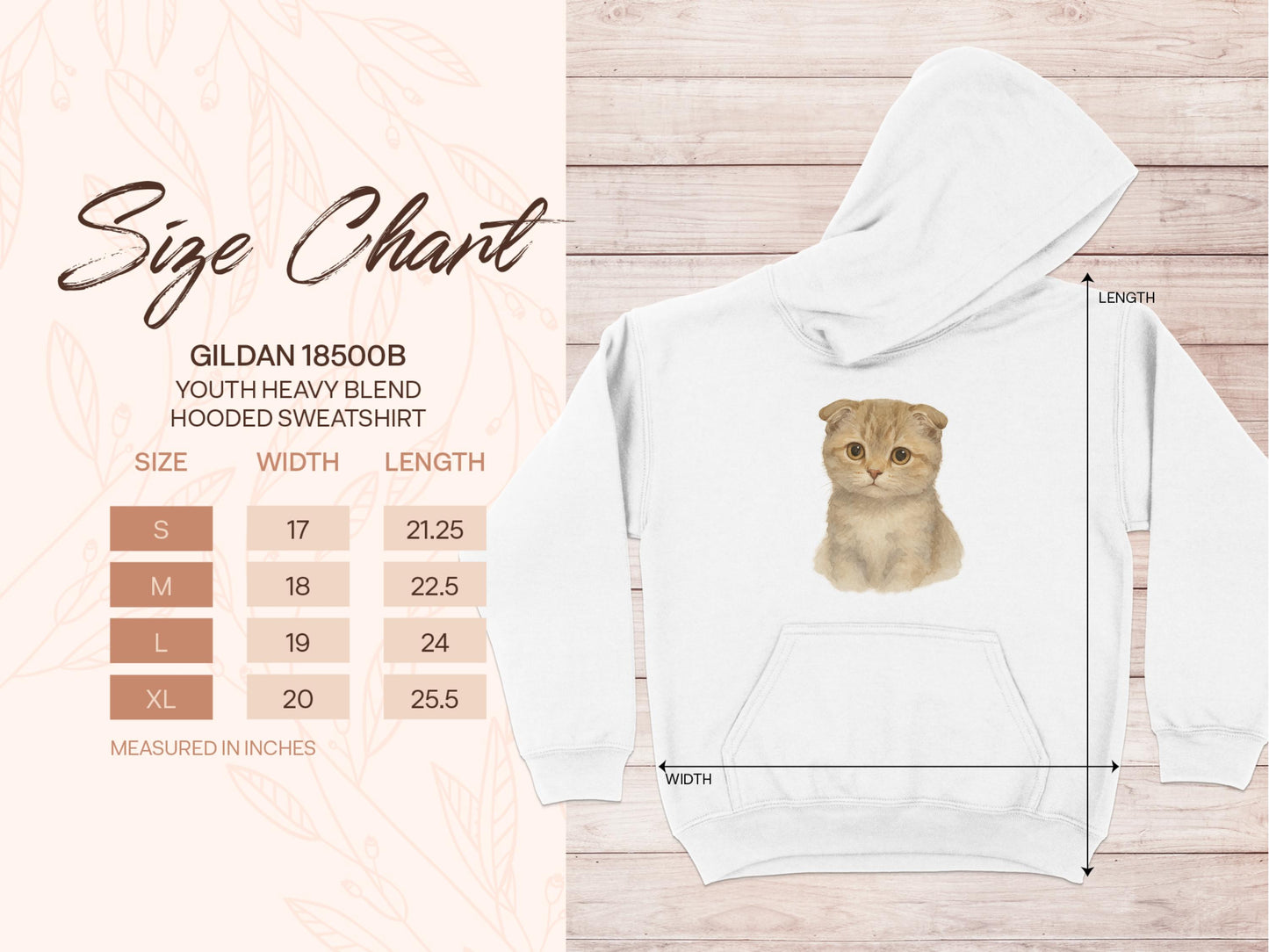 Adorable Kitty Youth Heavy Blend Hooded Sweatshirt product