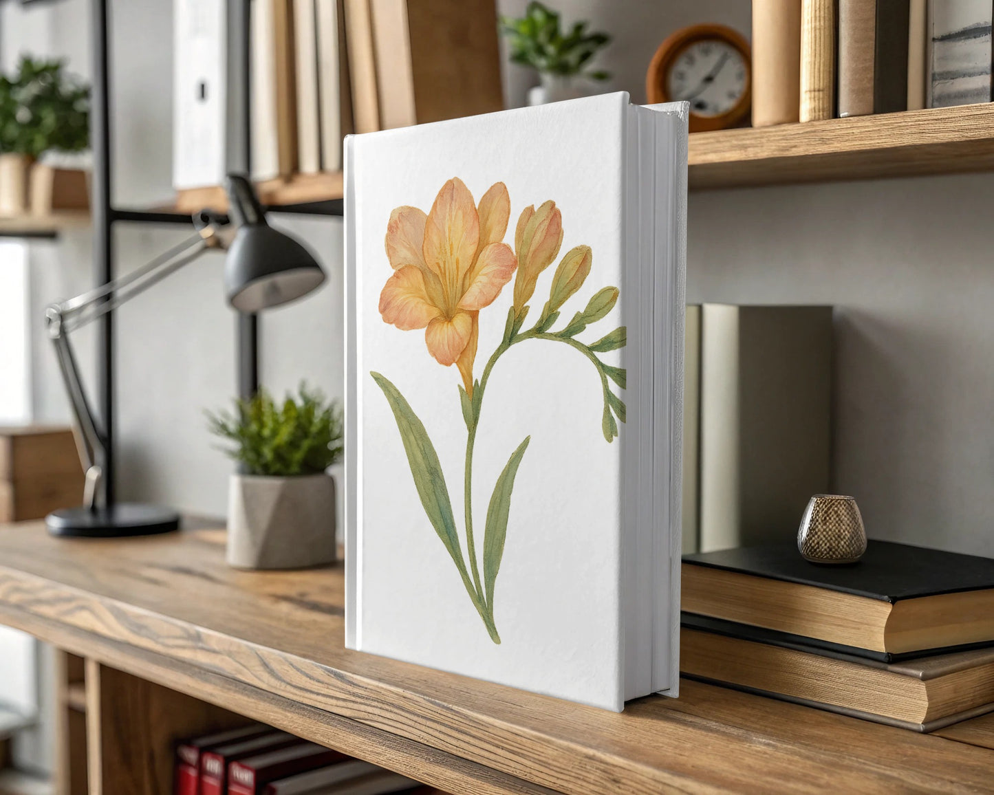 Decorative Hardcover with Orange Flower Print product type