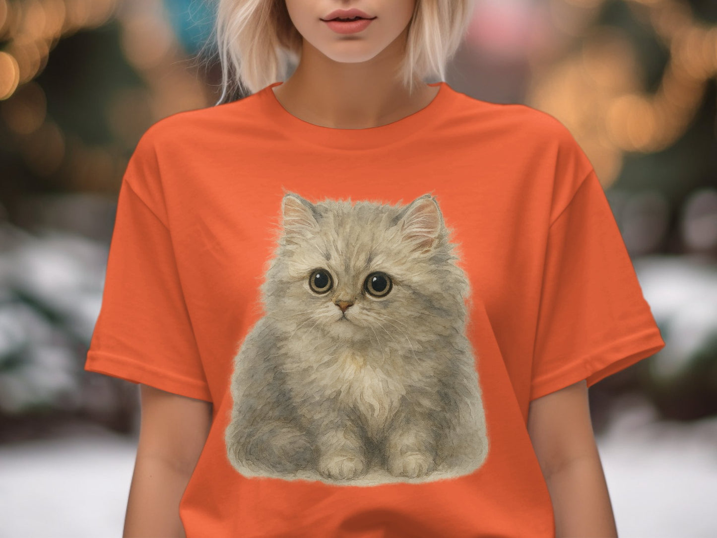 Adorable Fluffy Kitten Graphic T-Shirt product type