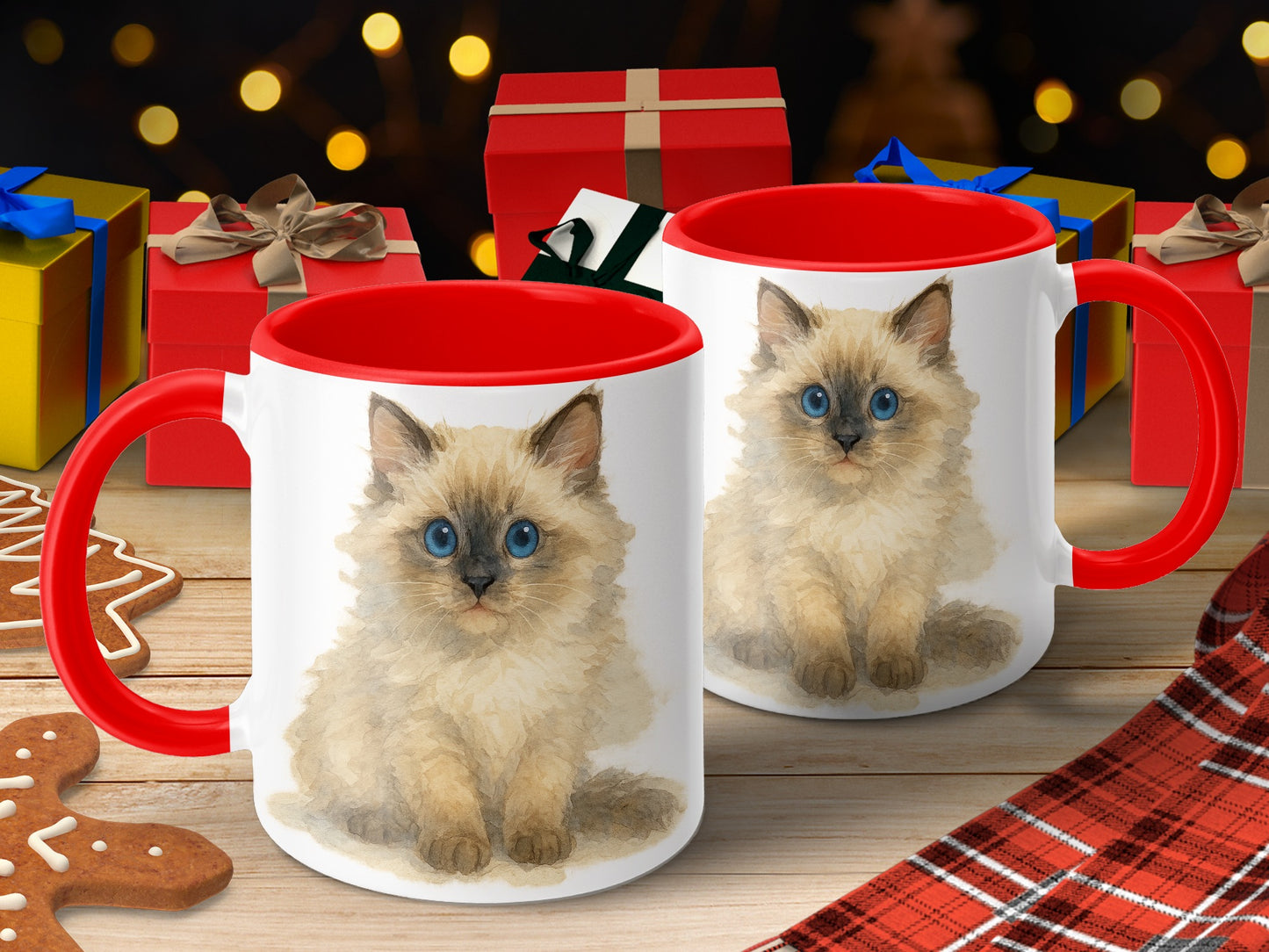 Adorable Kitten Theme Christmas Gift Coffee Mug product type