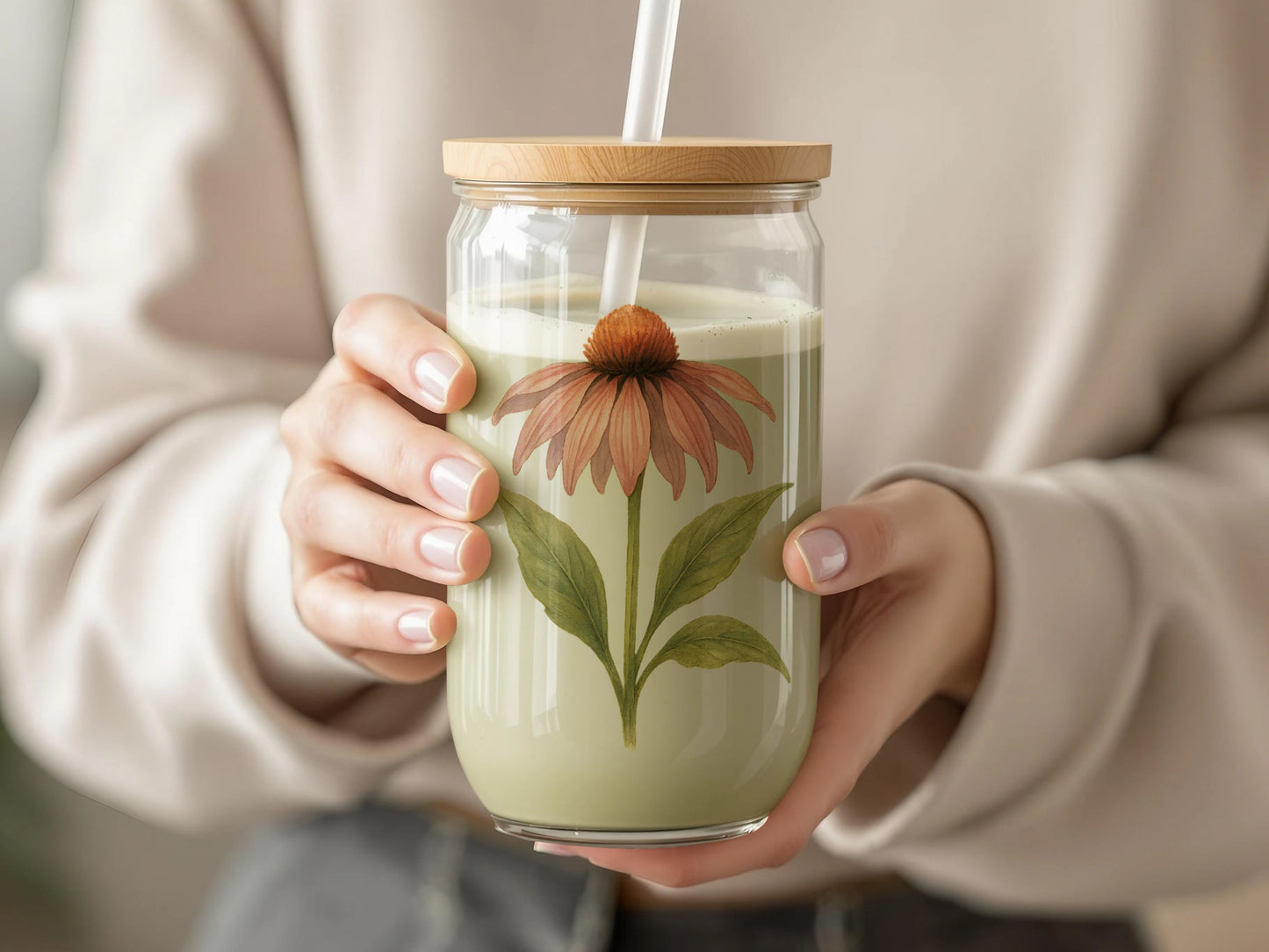 Elegant Floral Design Eco-Friendly Reusable Drinking product