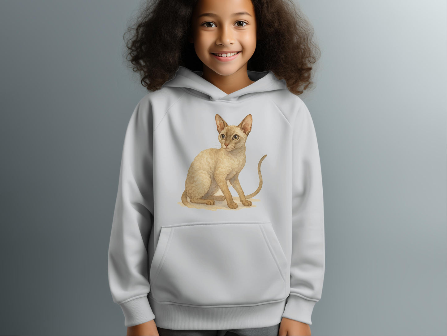 Adorable Cat Print Hooded Sweatshirt for Pet Lovers product type