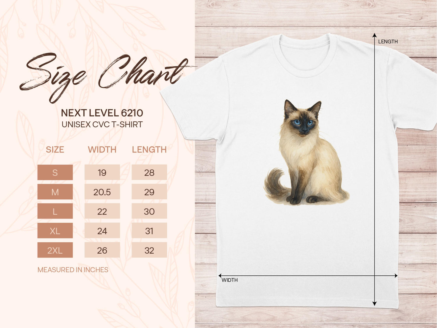 Adorable Siamese Cat Print on Unisex T-Shirt product