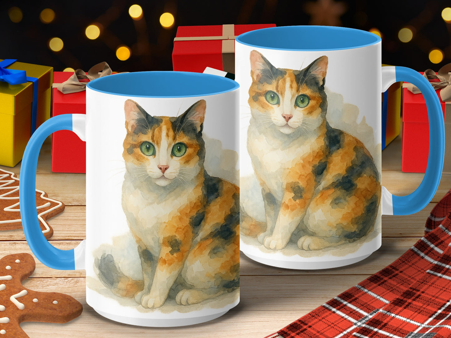 Festive Holiday Cat Design Coffee Mug product