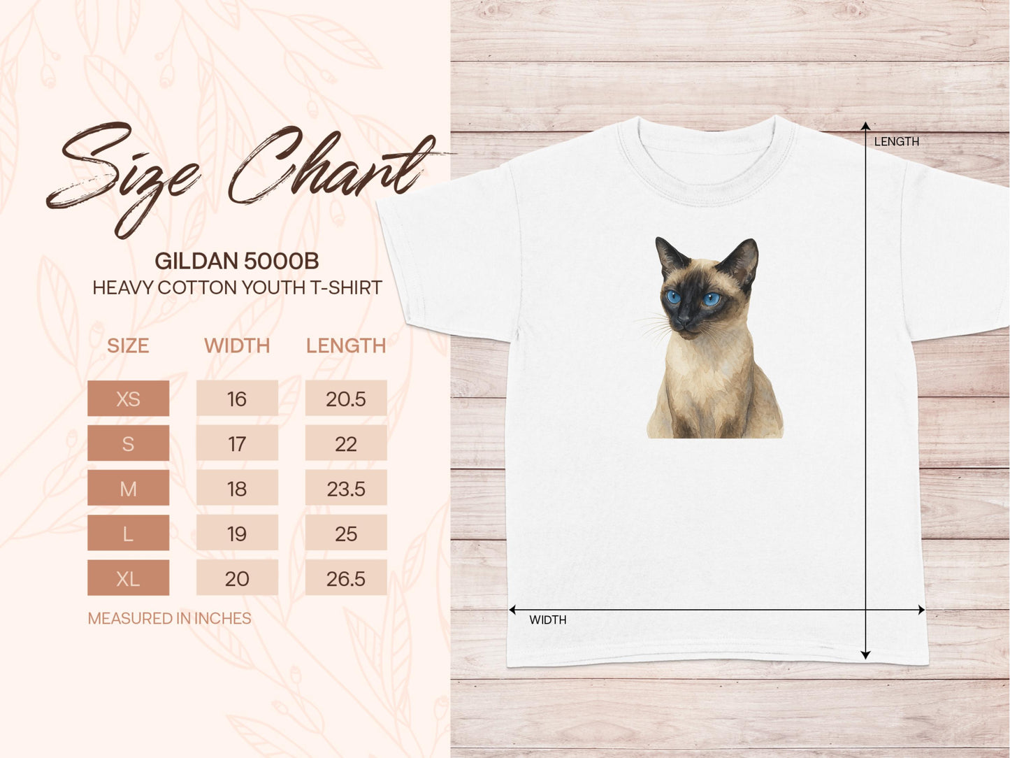 Siamese Cat Printed White Youth T-Shirt product