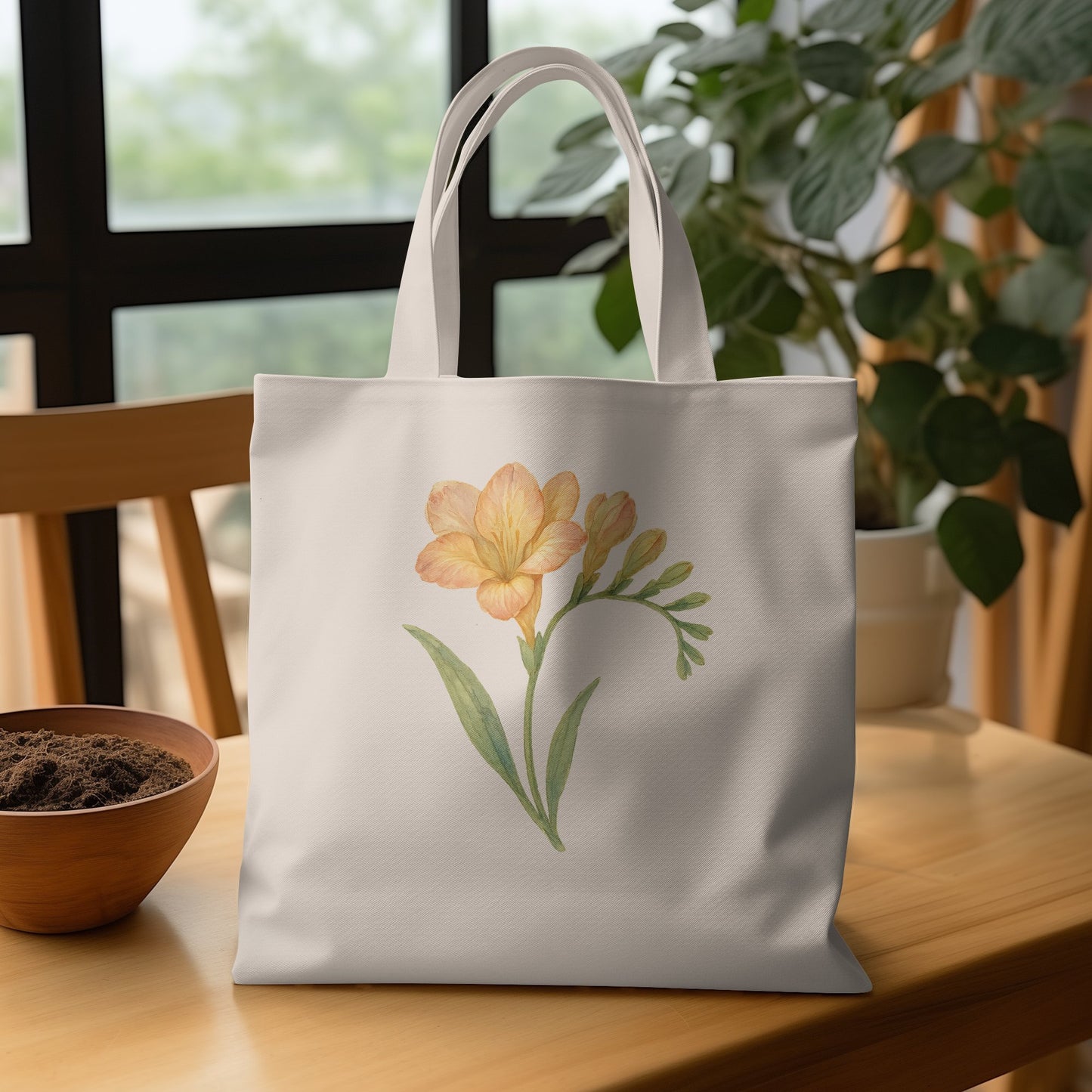 Elegant Floral Design Tote Bag Durable Shopping Product