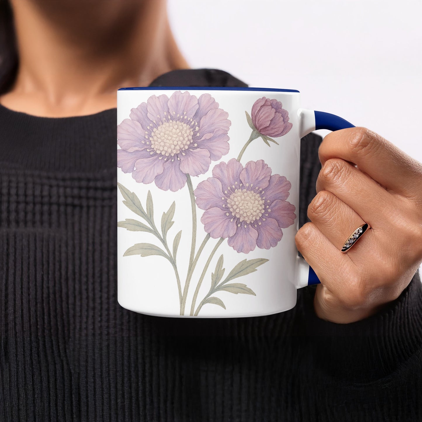 Floral Patterned Ceramic Mug Gift Item Coffee Product