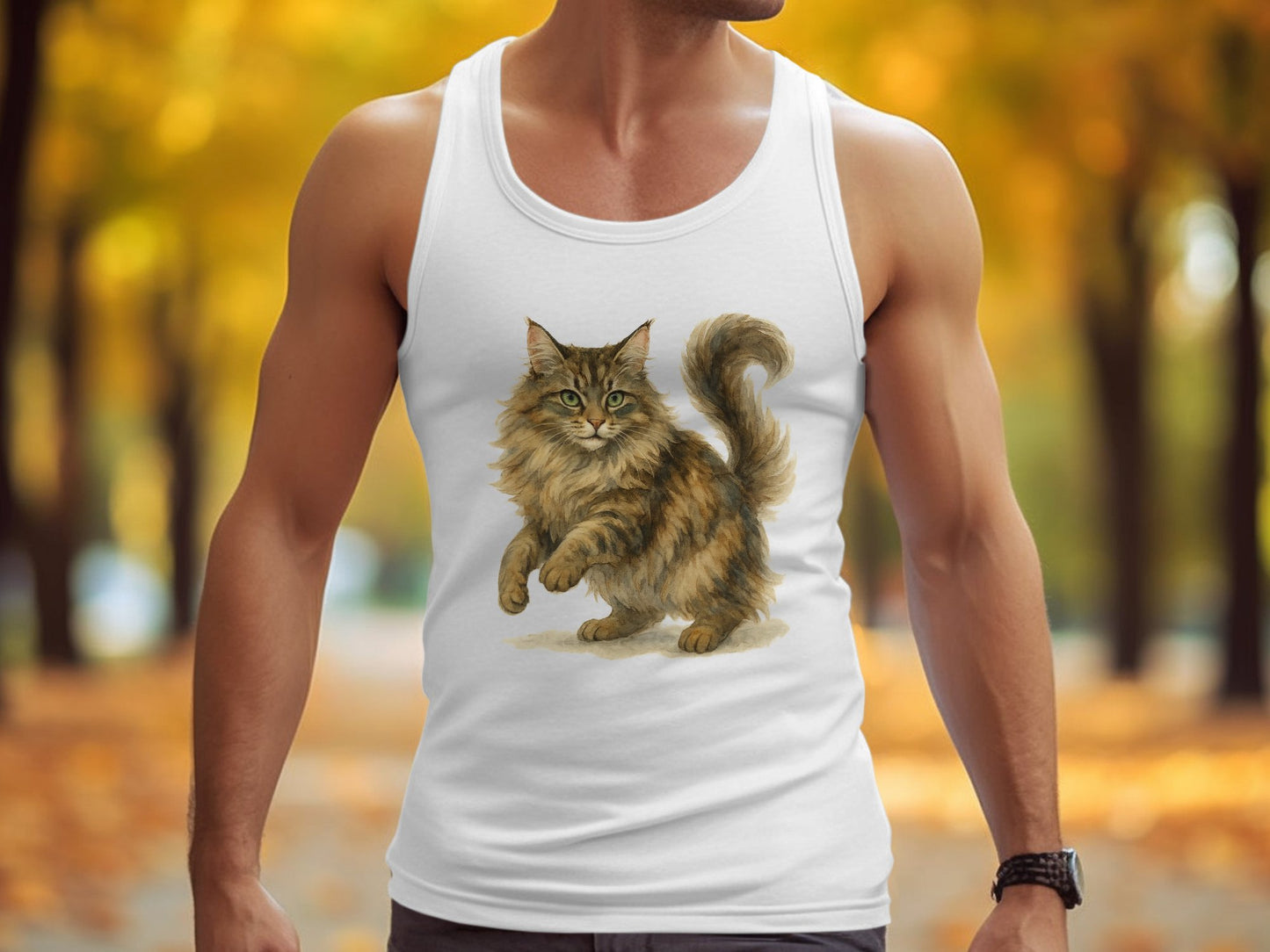Majestic Cat Design Tank Top for Animal Lovers product