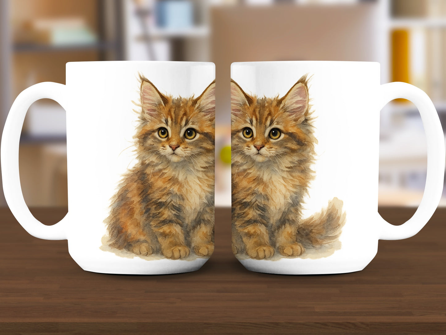 Adorable Fluffy Kittens Ceramic Coffee Mug product