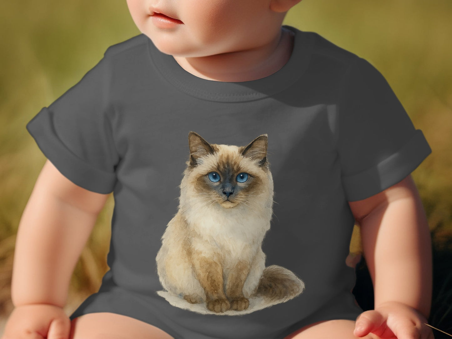 Adorable Cat Graphic Design on Baby Onesie product