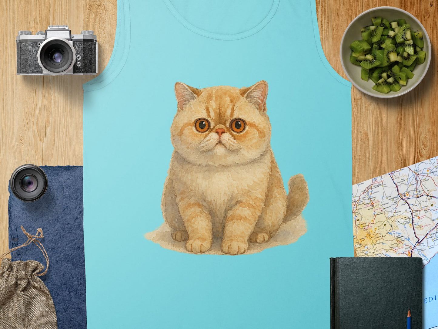 Cute Orange Cat Graphic Tank Top product type