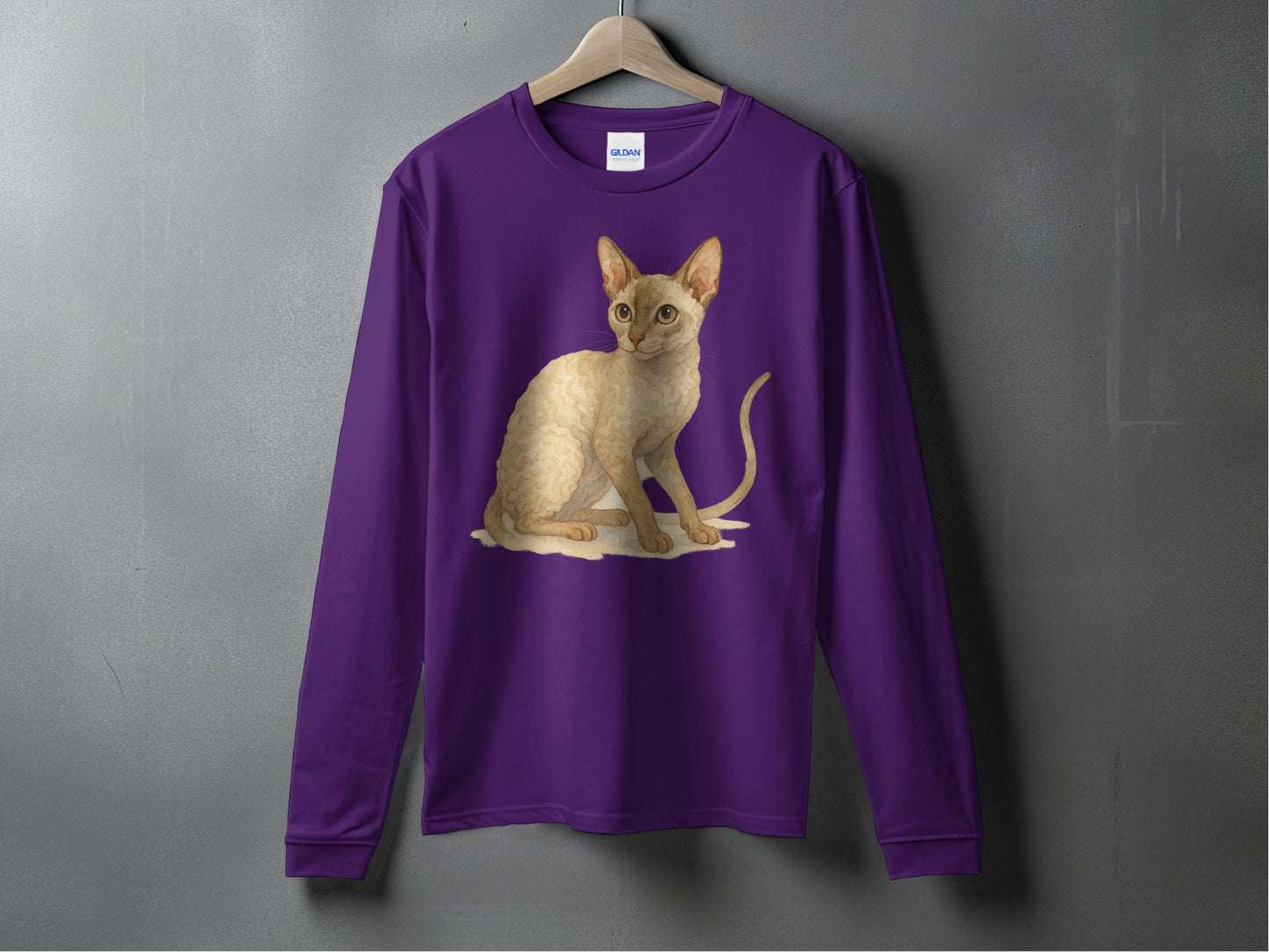 Adorable Feline Print Long Sleeve Shirt product type